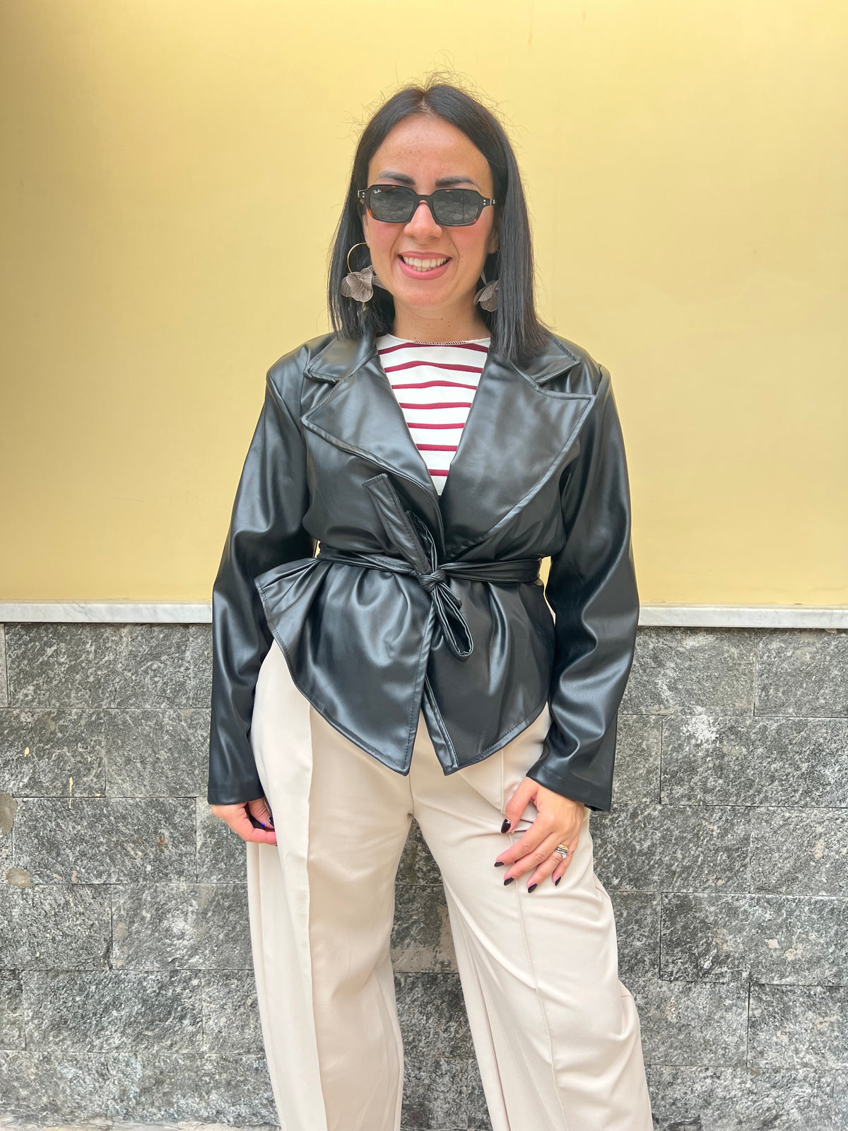 Giacca ecopelle 8976 Nera