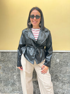 Giacca ecopelle 8976 Nera