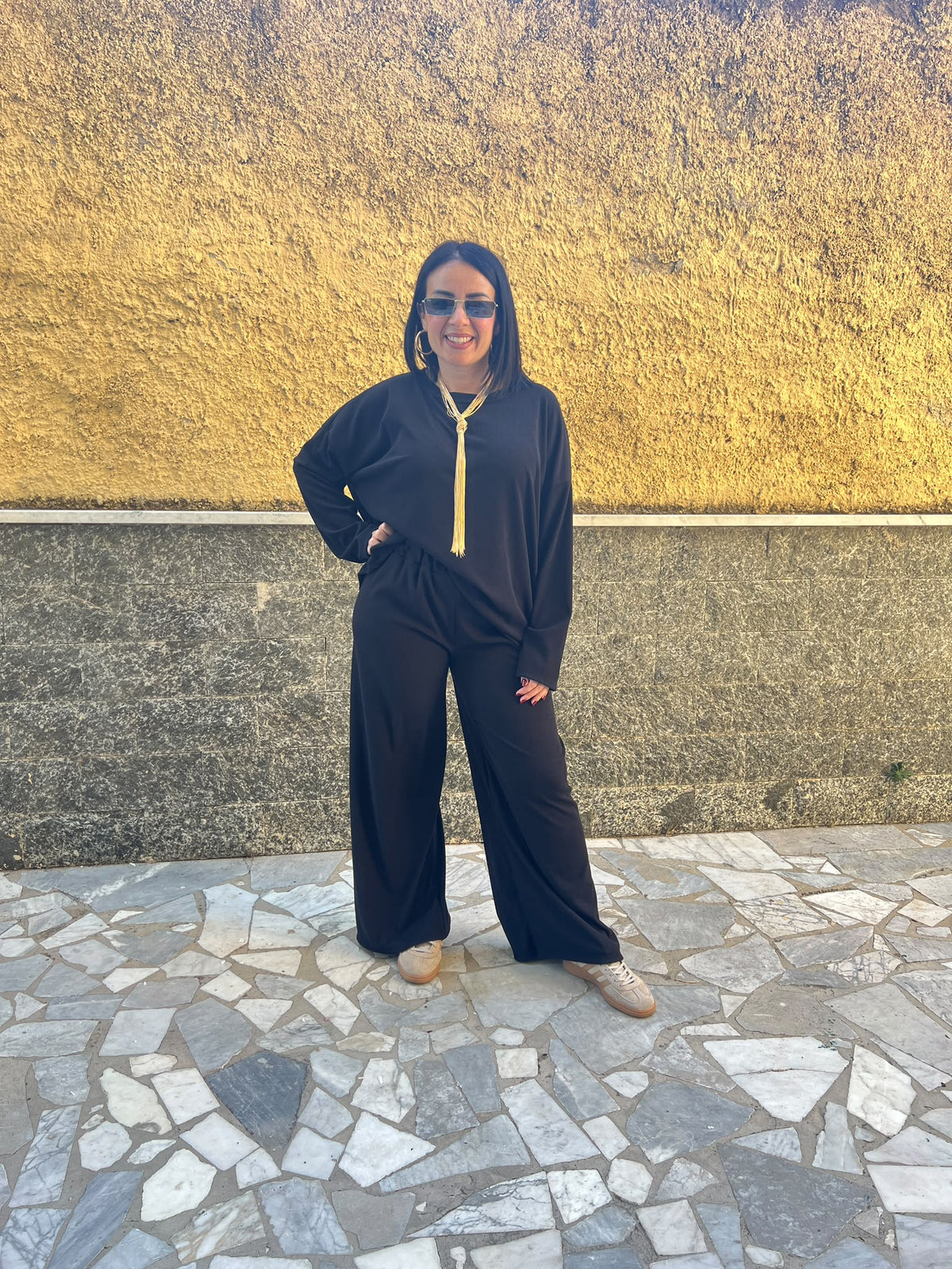 Completo costine Nero  8976
