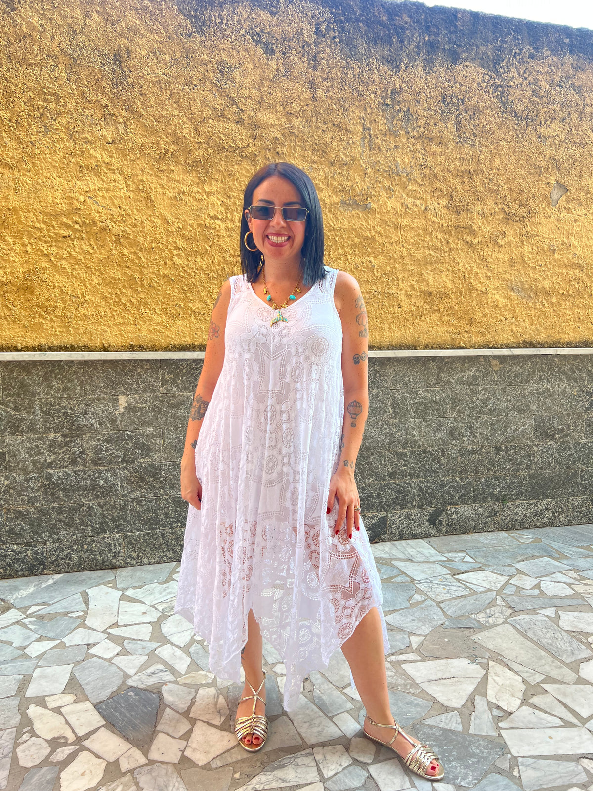 Abito Pizzo Bianco 75915
