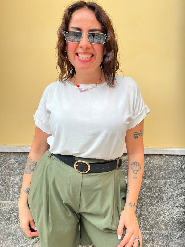 Shirt Girocollo 35427 Bianca