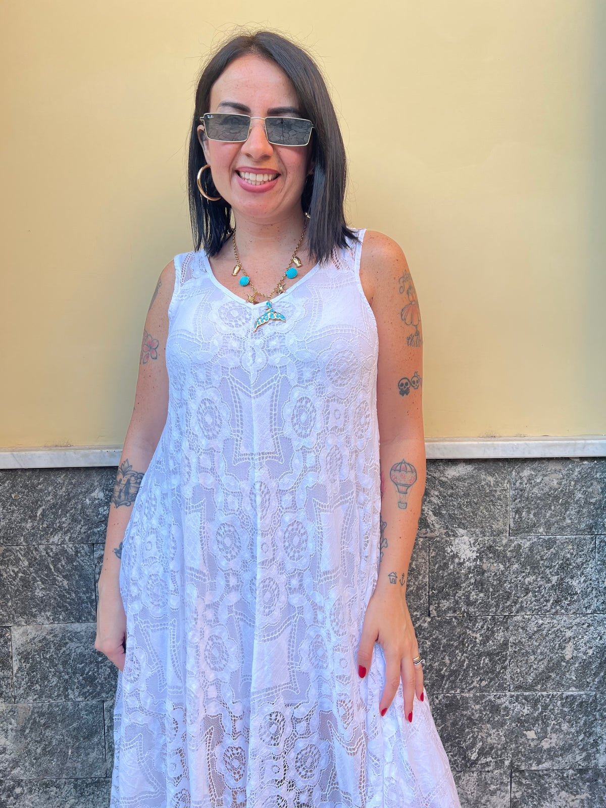 Abito Pizzo Bianco 75915