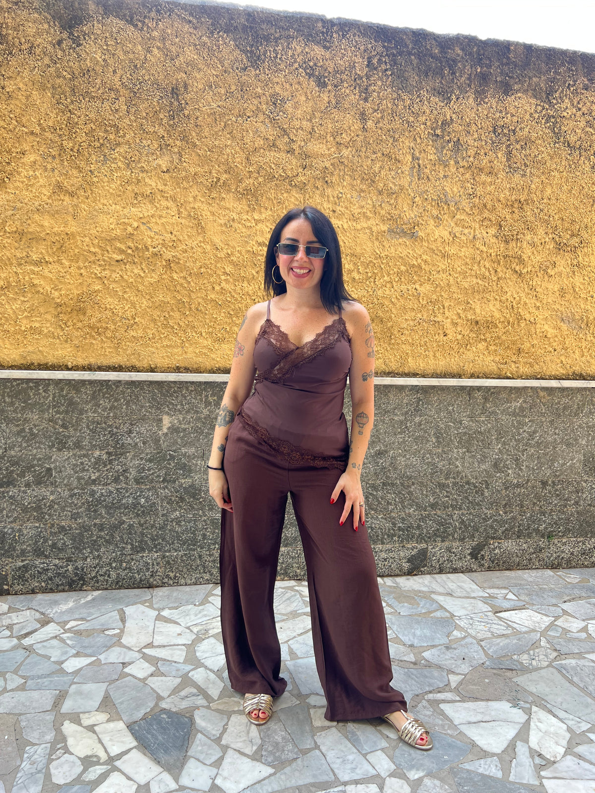Pantaloni Alessia Marrone