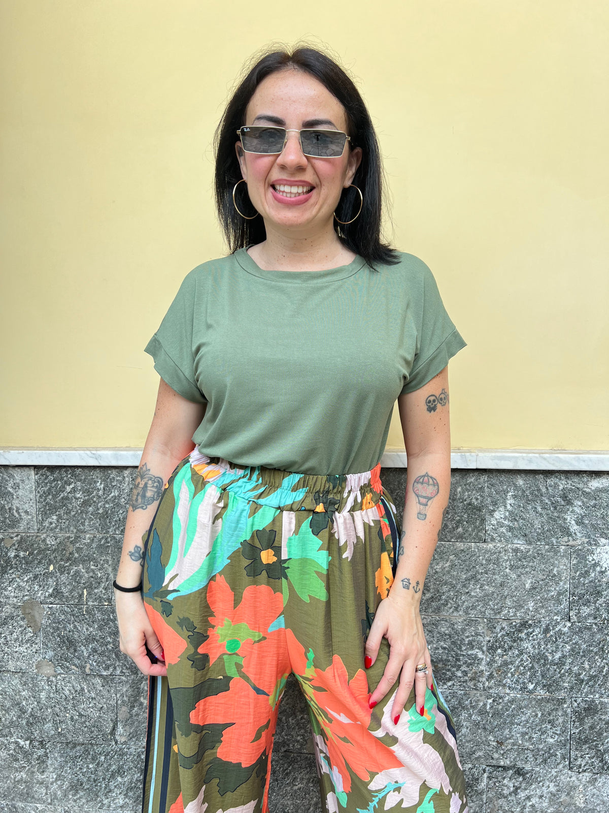 Shirt Girocollo  Verde 35427