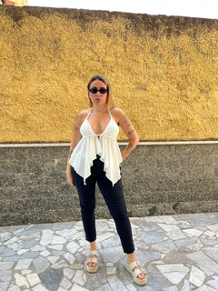 Top Asimmetrico Bianco