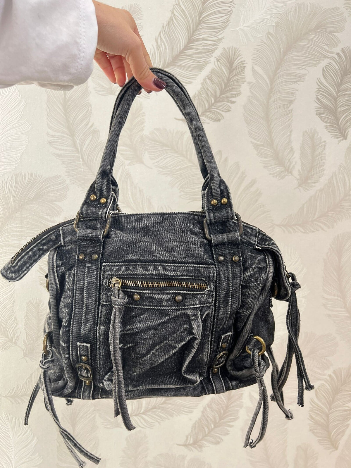 Borsa Denim Nera 121464