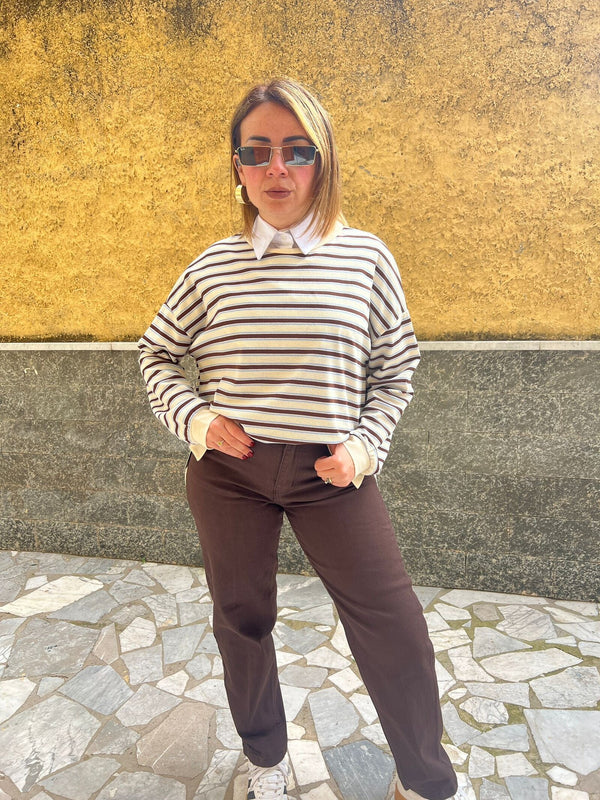 Jeans marrone kt0718976