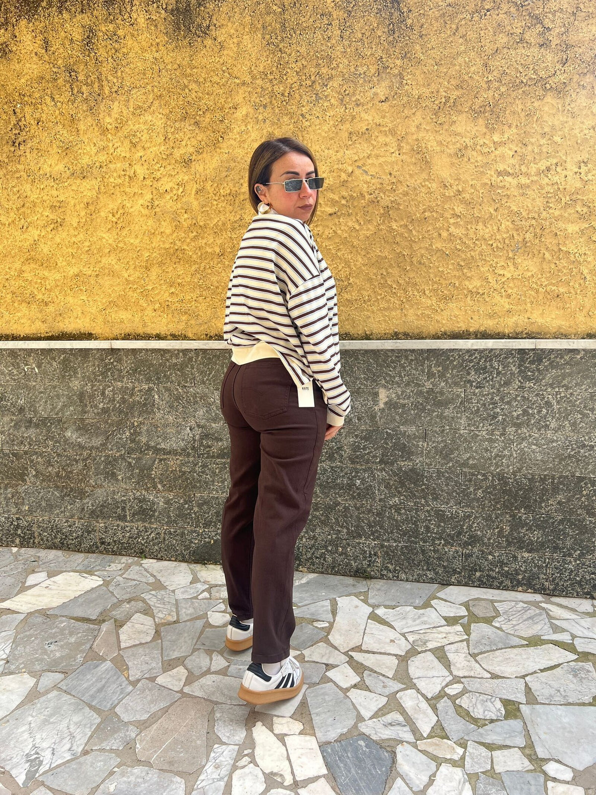 Jeans marrone kt0718976