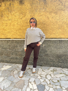 Jeans marrone kt0718976