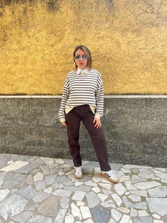 Jeans marrone kt0718976