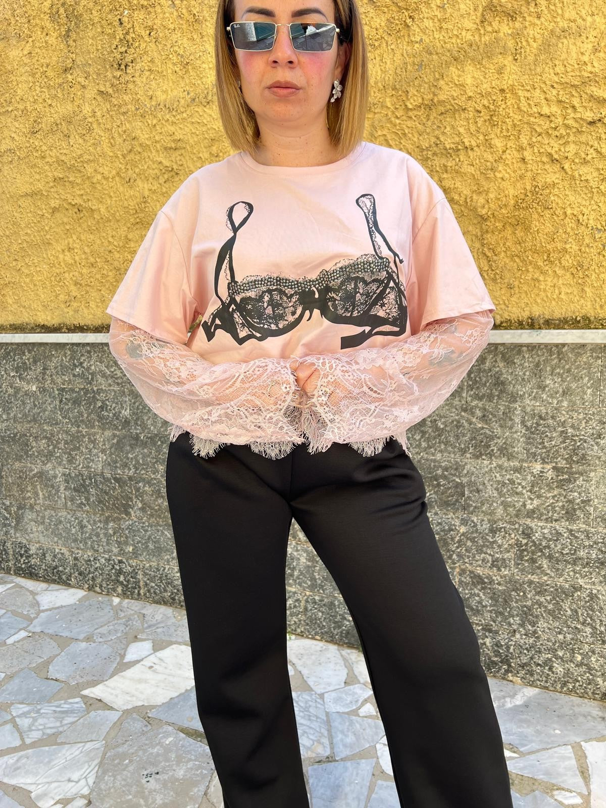Maglia Rosa merletto85/1037
