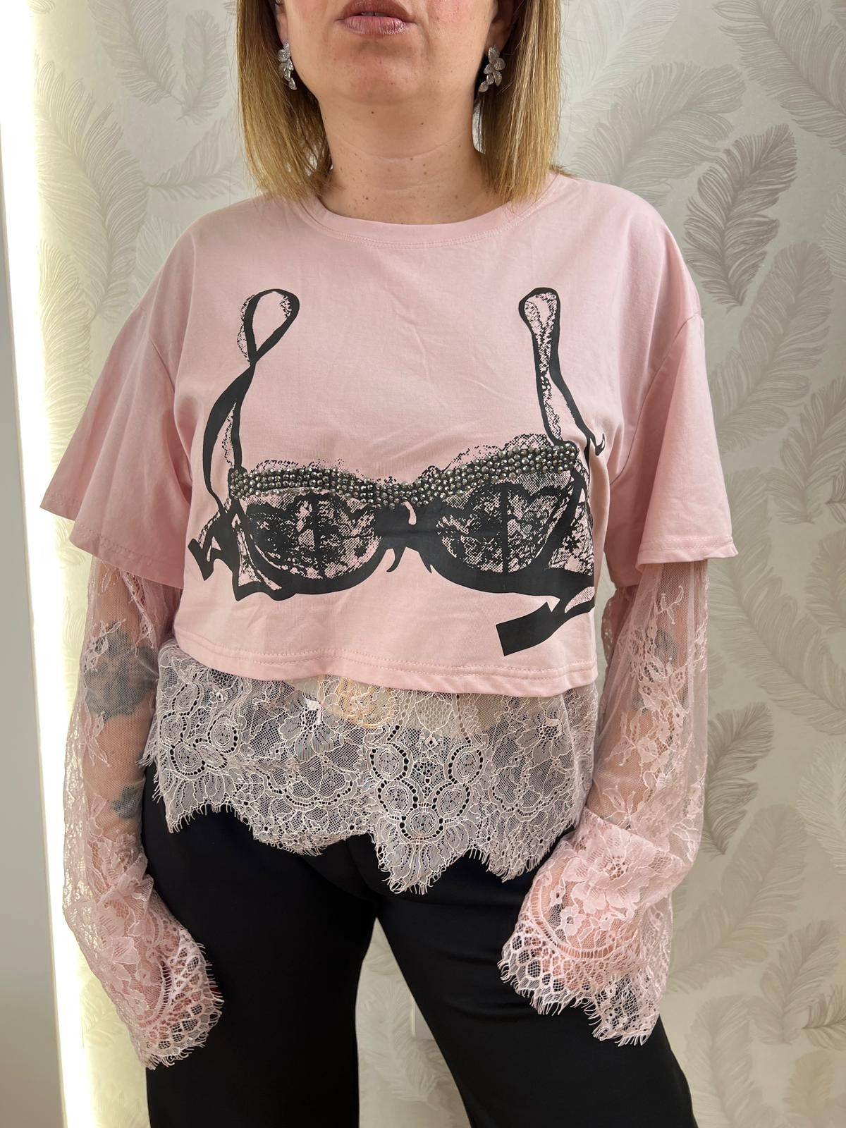 Maglia Rosa merletto85/1037