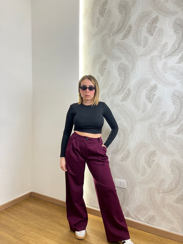 Pantaloni Bielastico Borgogna 9/1098