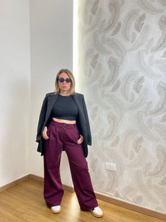 Pantaloni Bielastico Borgogna 9/1098