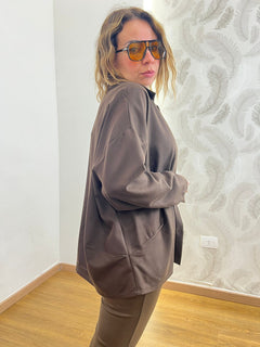 Camicia Over  Marrone 91098