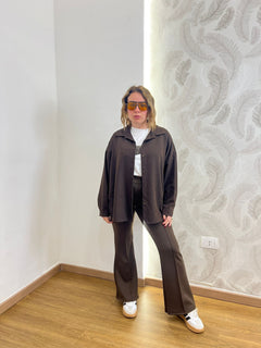 Camicia Over  Marrone 91098