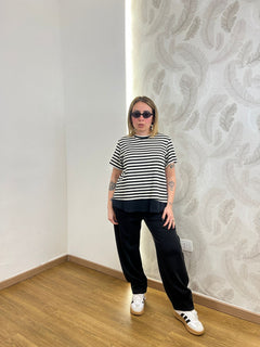 Pantaloni laccetto65793 Neri