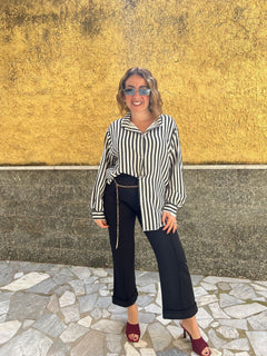 Camicia Righe Bianca/Nera