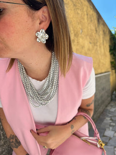 Orecchini Fiore Argento