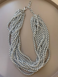 Collana Multifili Argento 6732