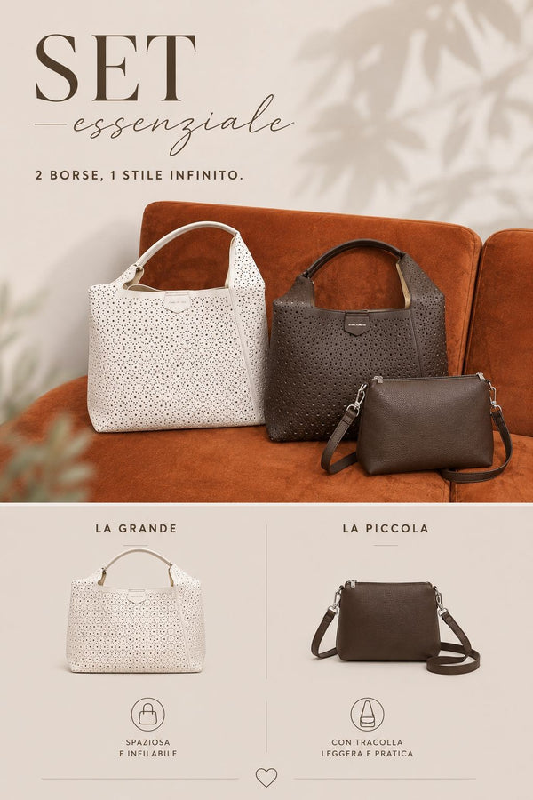 Set 2 Borse Regina Panna 101220