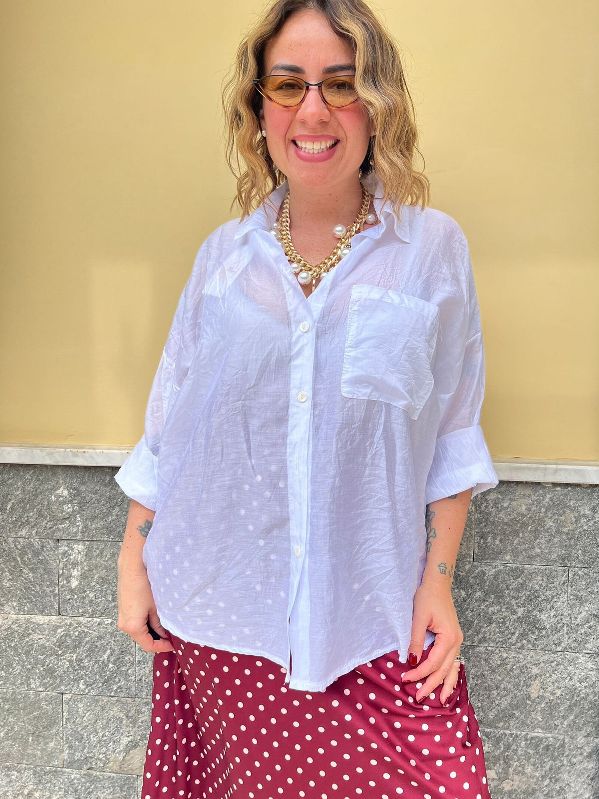 Camicia Velo  Bianca 8976