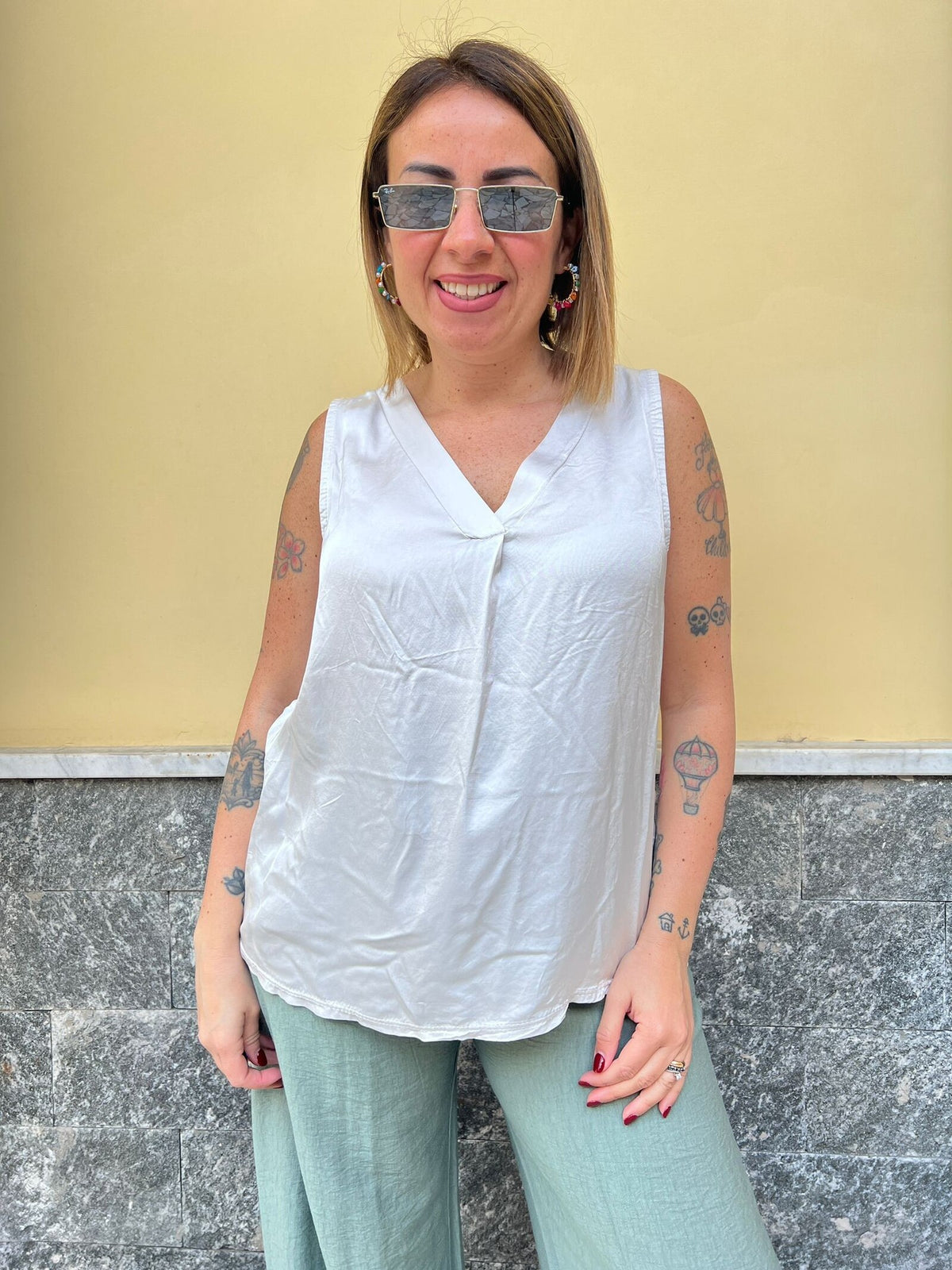 Canotta Satin Sabbia  55671