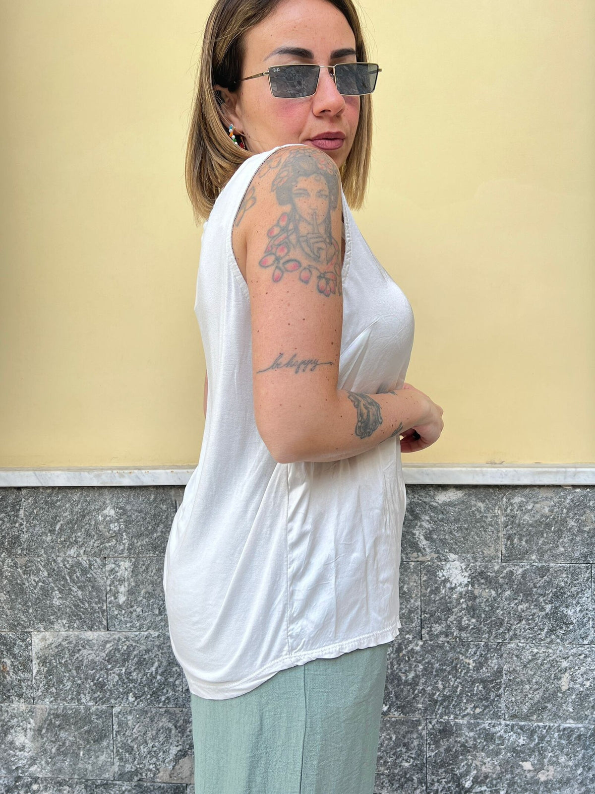 Canotta Satin Sabbia  55671