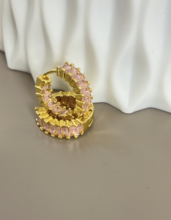 Orecchini Cerchio Rosa 366
