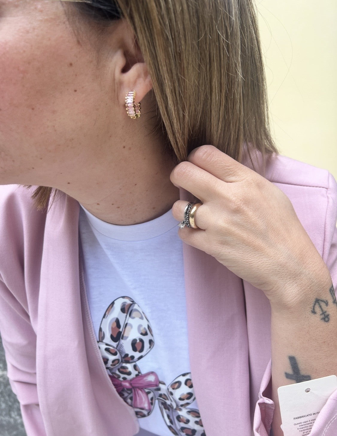 Orecchini Cerchio Rosa 366