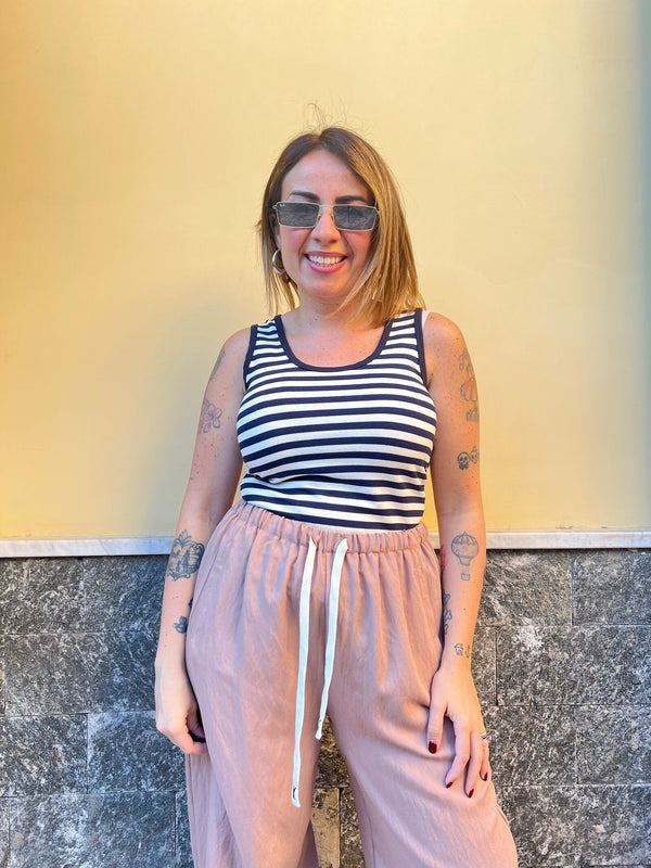 Canotta Righe Blu