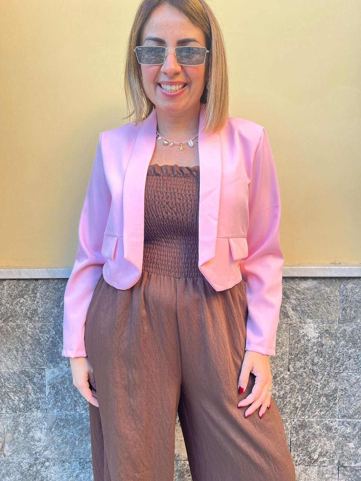 Giacca Corta Rosa