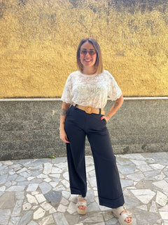 Maglia Merletto Bianca
