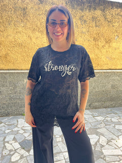 Maglia Merletto Nera