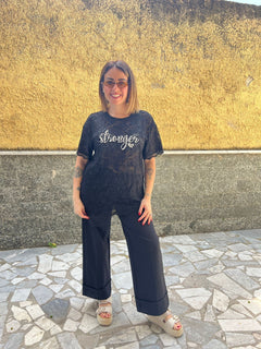 Maglia Merletto Nera