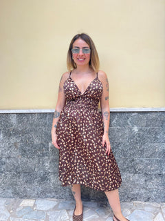 Abito Fiorellini Marrone