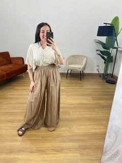Camicia Righe Beige  65793