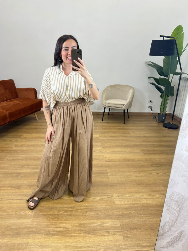 Camicia Righe Beige  65793