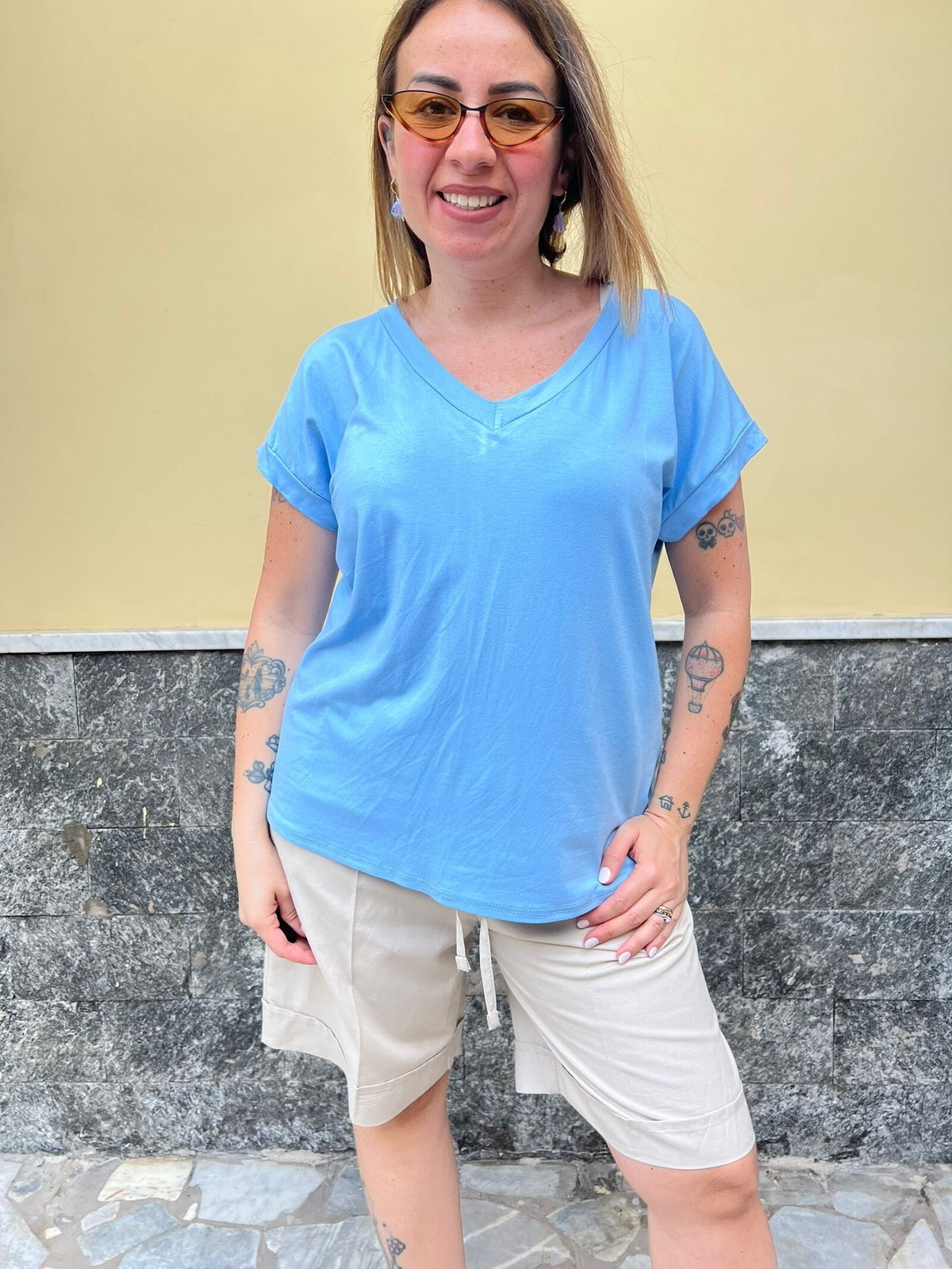 Shirt Scollo V Cielo 35427