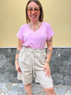 Shirt Scollo V Rosa 35427