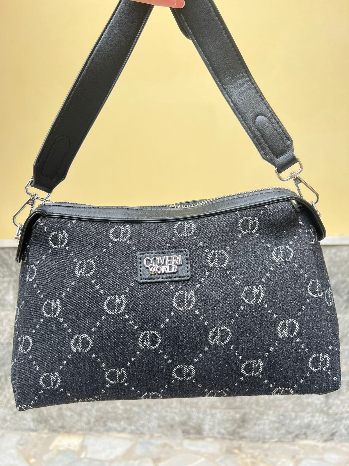 Borsa Denim Nera 101220