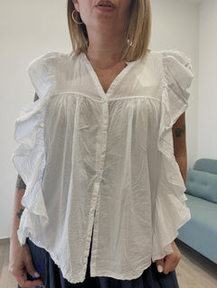 Camicia Volant Bianca 65793