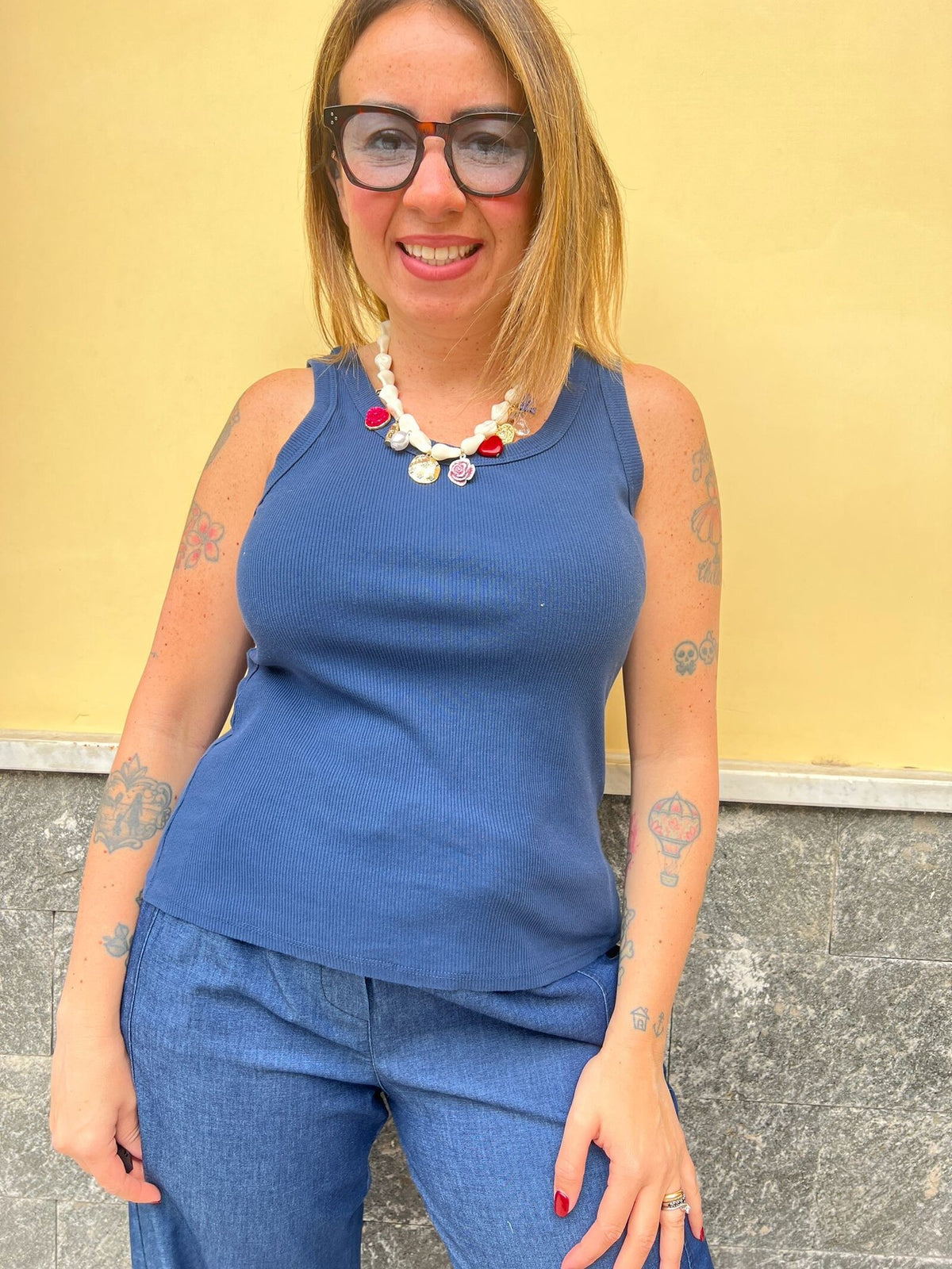 Canotta Smile Blu