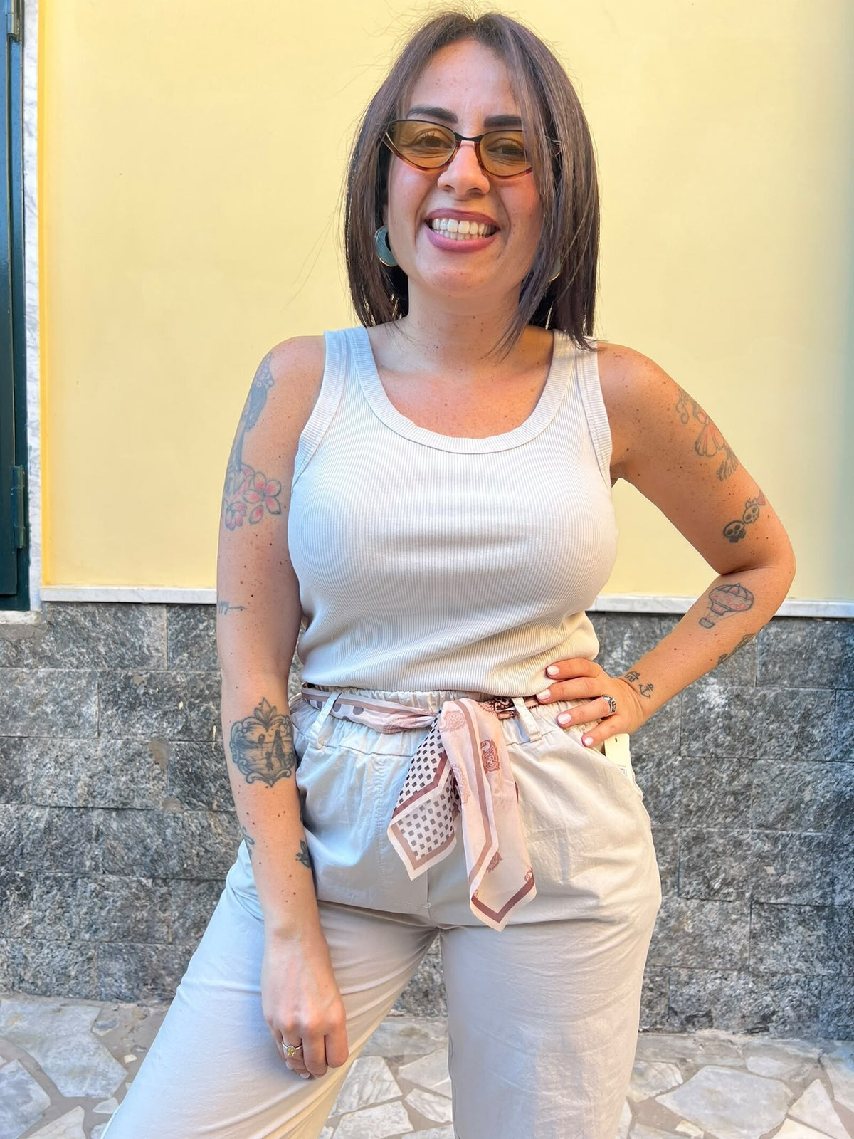 Canotta Smile Beige
