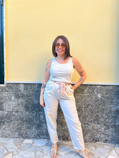Pantaloni Foulard Sabbia 8976