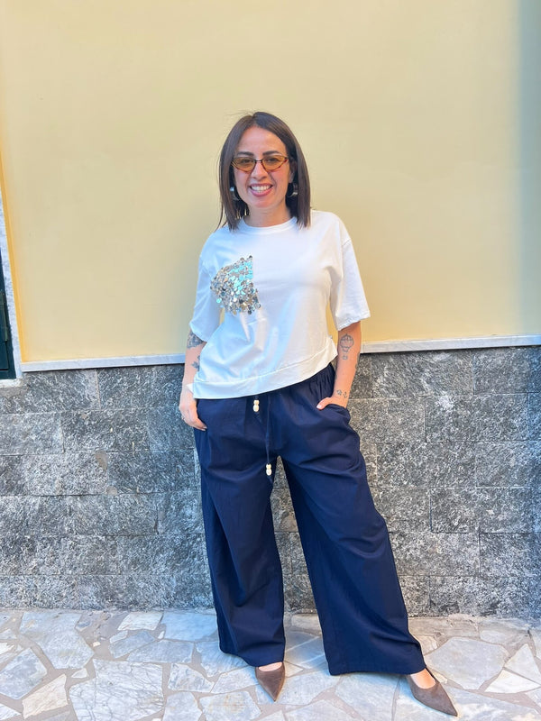 Pantaloni Perline Blu 8976
