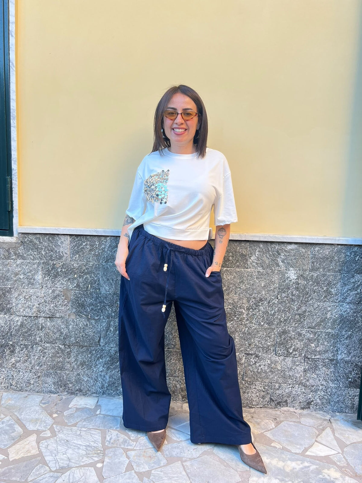Pantaloni Perline Blu 8976