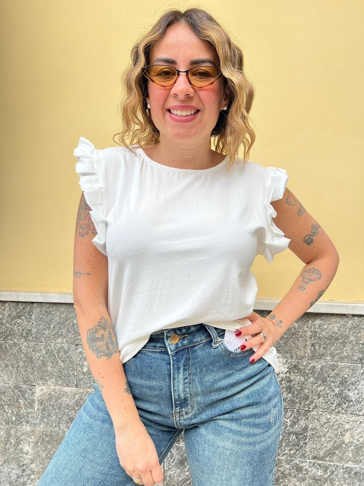 Shirt Plisse Bianca