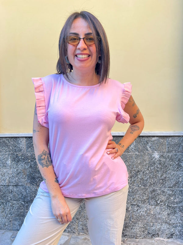 Shirt Plisse Rosa