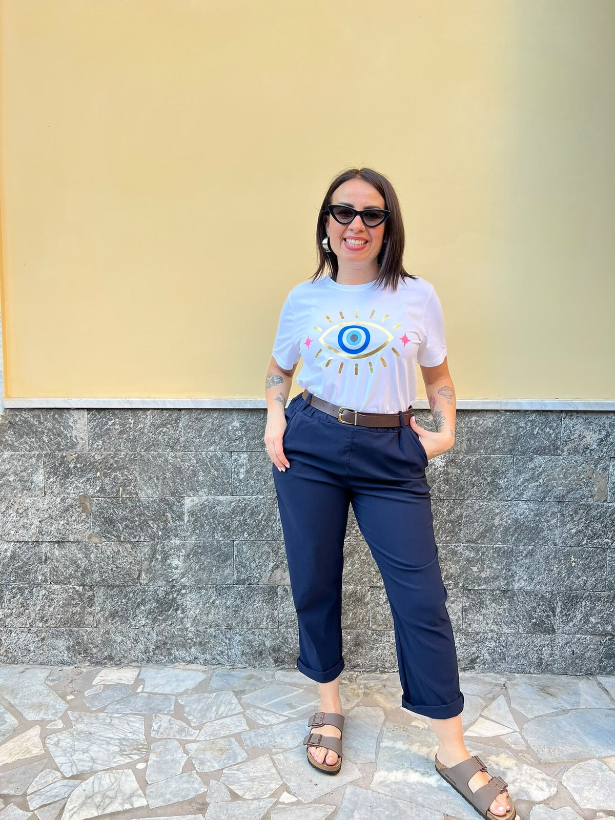 Pantaloni Carol Blu